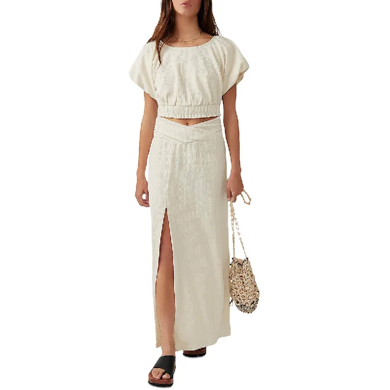 Free People Womens Tovah 2PC Set Puff Sleeves Two Piece Dress