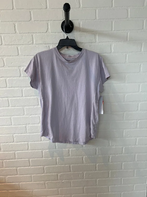Top Short Sleeve Basic By Madewell In Purple, Size: S