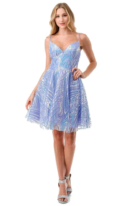 Trevi Collection S2743M - Pattern Homecoming Dress