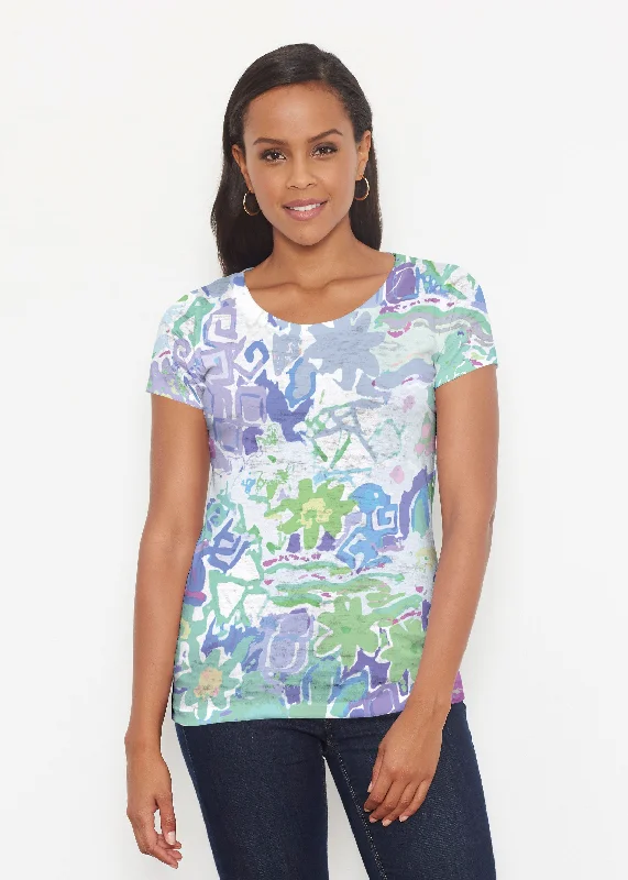 Floral Graffiti (19210) ~ Short Sleeve Scoop Shirt