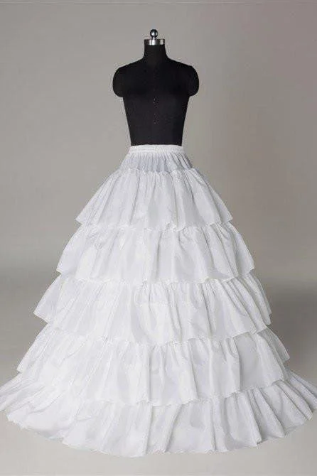 Fashion Wedding Petticoats Accessories 5 layers White Floor Length OKP9