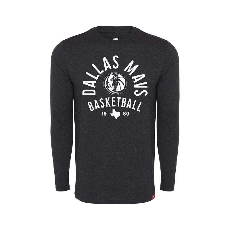 DALLAS MAVERICKS SPORTIQE HORSE HEAD BLACK LONG SLEEVE COMFY TEE