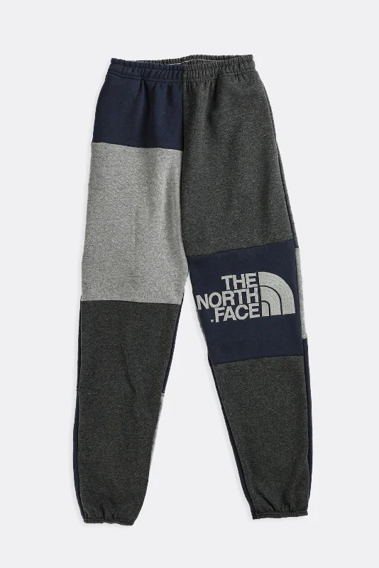 Unisex Rework North Face Patchwork Sweatpants - XS