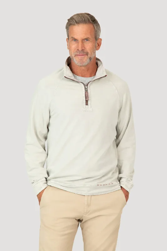 Cashmere Heather Fleece Quarter-Zip Raglan Pullover